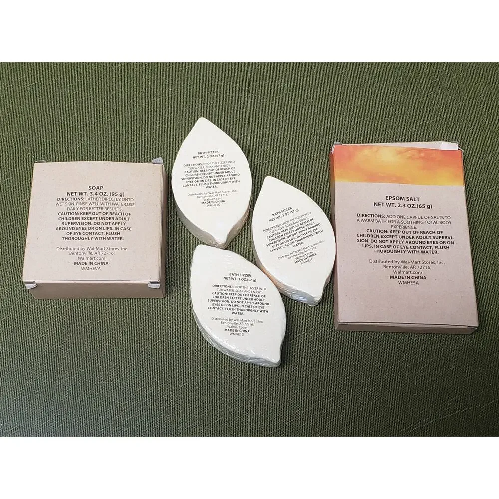 The Orange Tree Orange Blossom & Neroli Bath Set | Soap Bath Fizzer Epson Salt